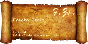 Frecko Zsolt névjegykártya